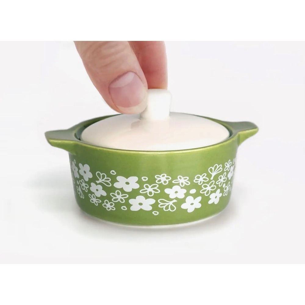 NIP Mini Spring Ceramic Trinket Box w/Lid Vintage Style